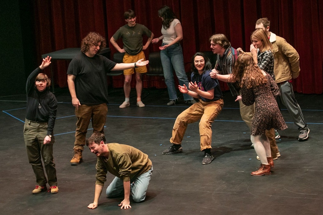 The Ad-Libs, an improv comedy group, perform at the 35th annual ComFest in Janet Kinghorn Bernhard Theater at Skidmore College.